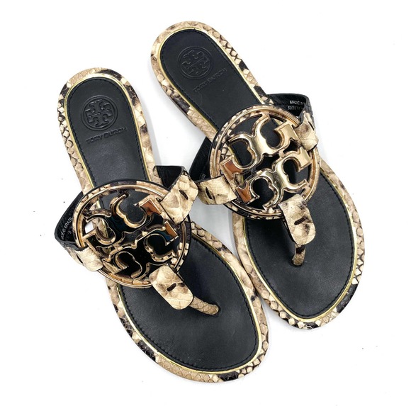 Tory Burch Shoes - SOLD-Tory Burch Metal Miller Snake Print Sandals